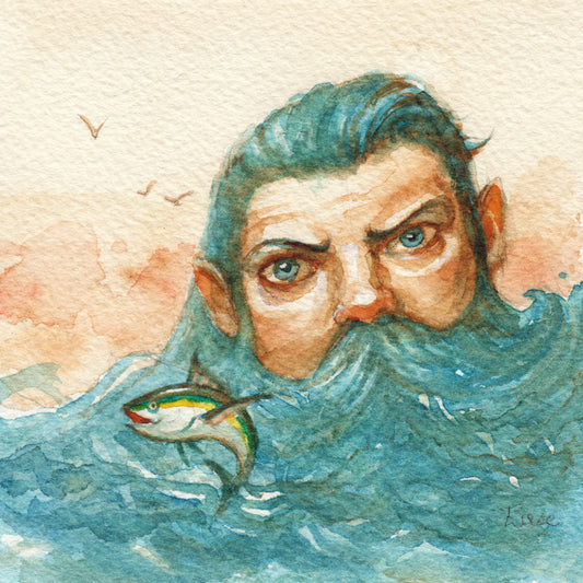 Original Framed Painting- Poseidon