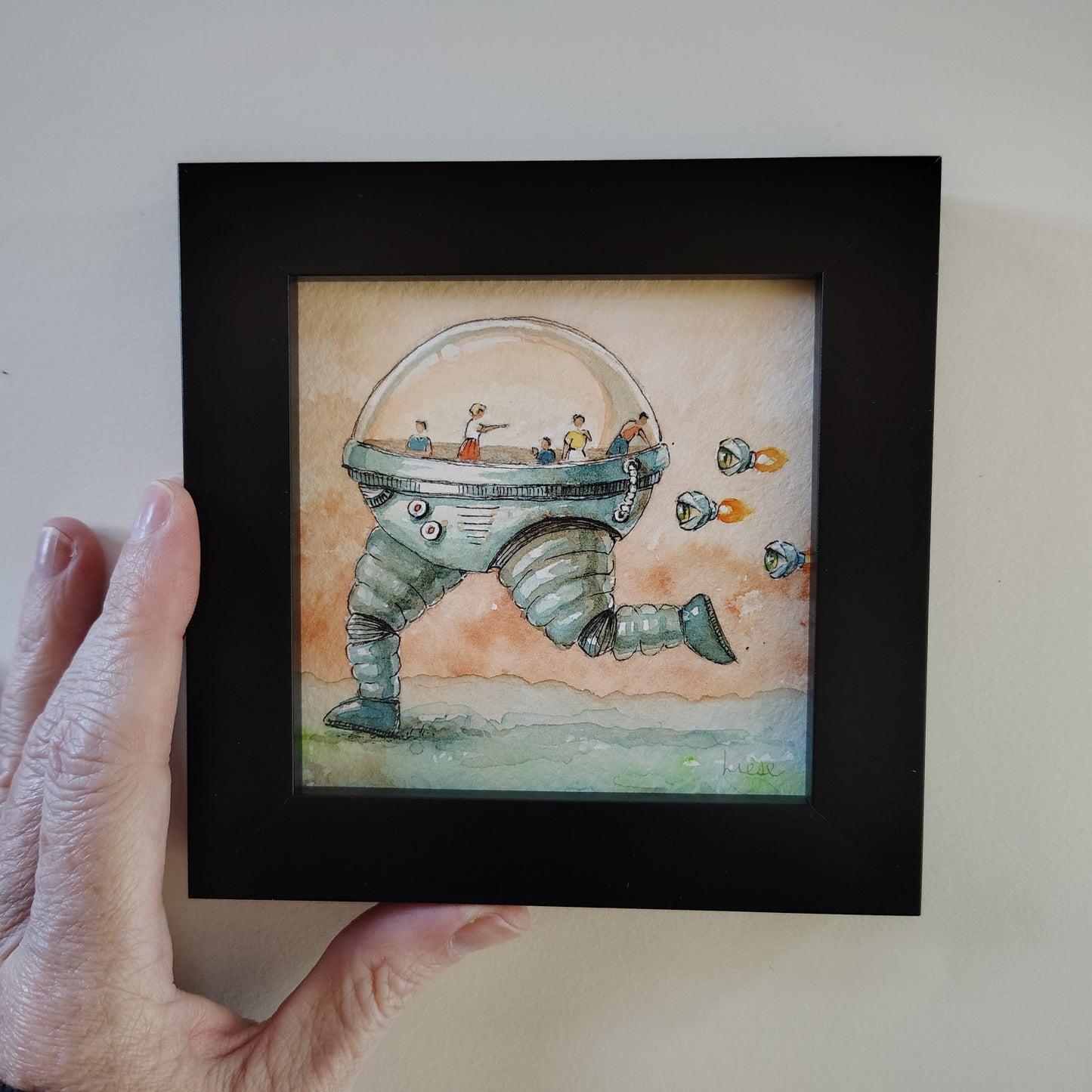 Original Framed Painting-The Getaway