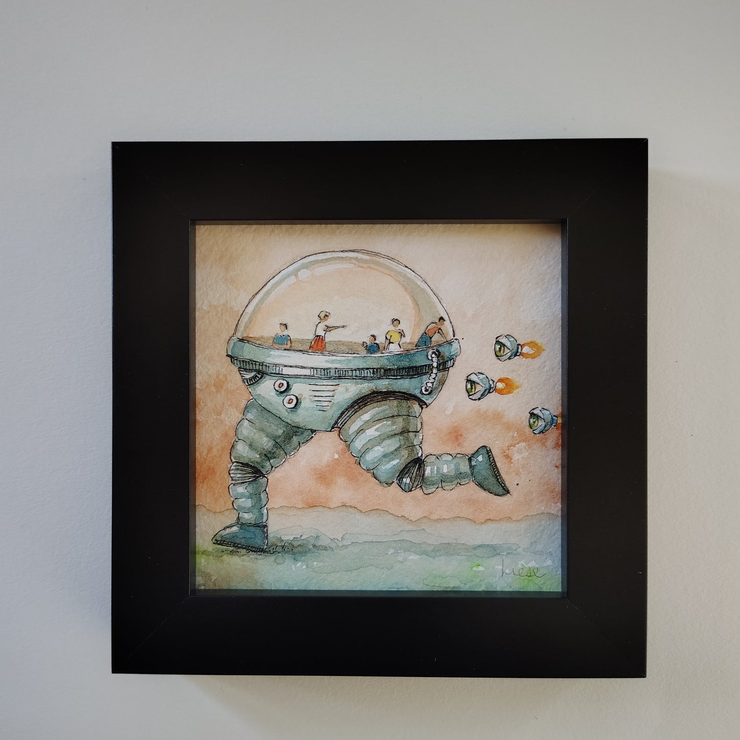 Original Framed Painting-The Getaway