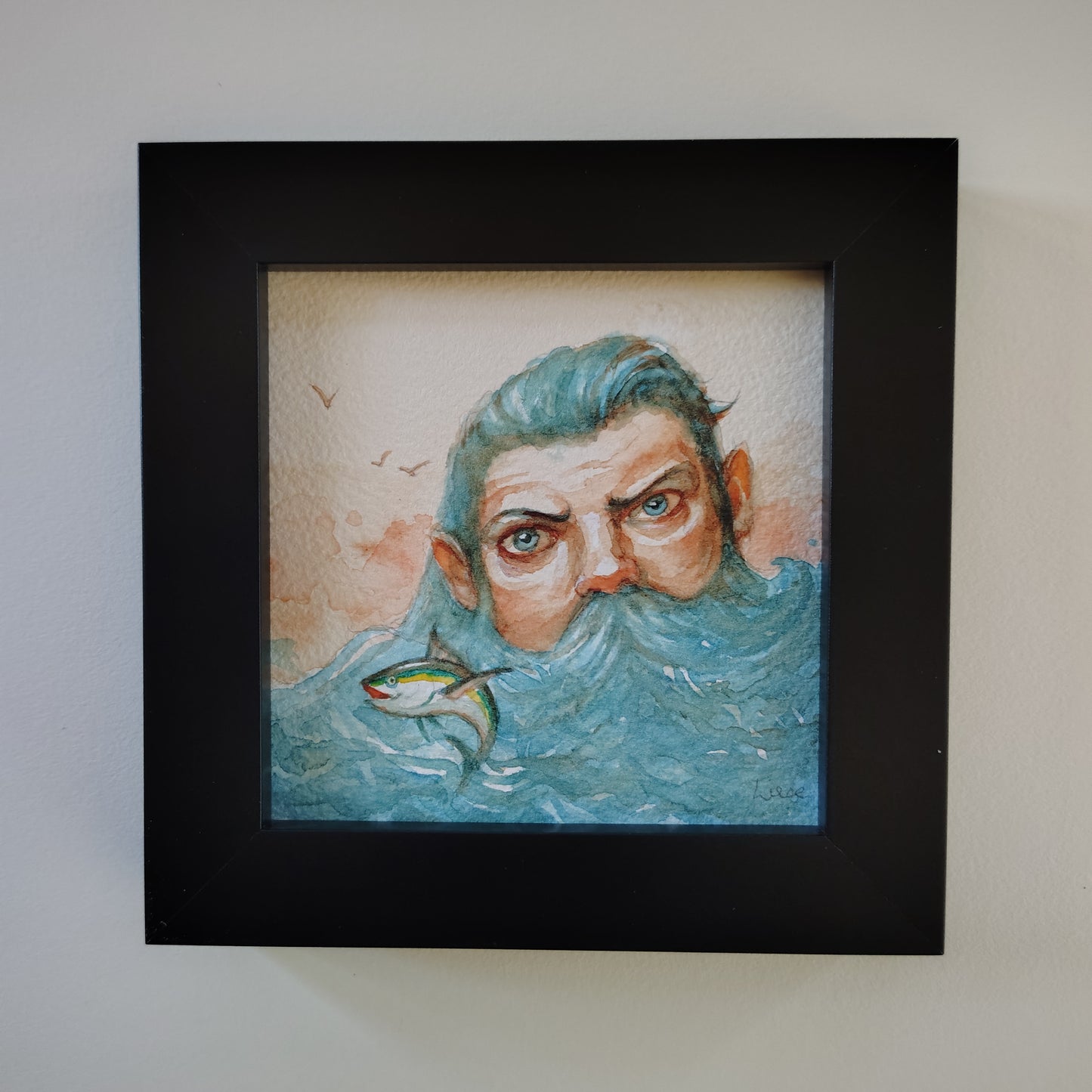 Original Framed Painting- Poseidon