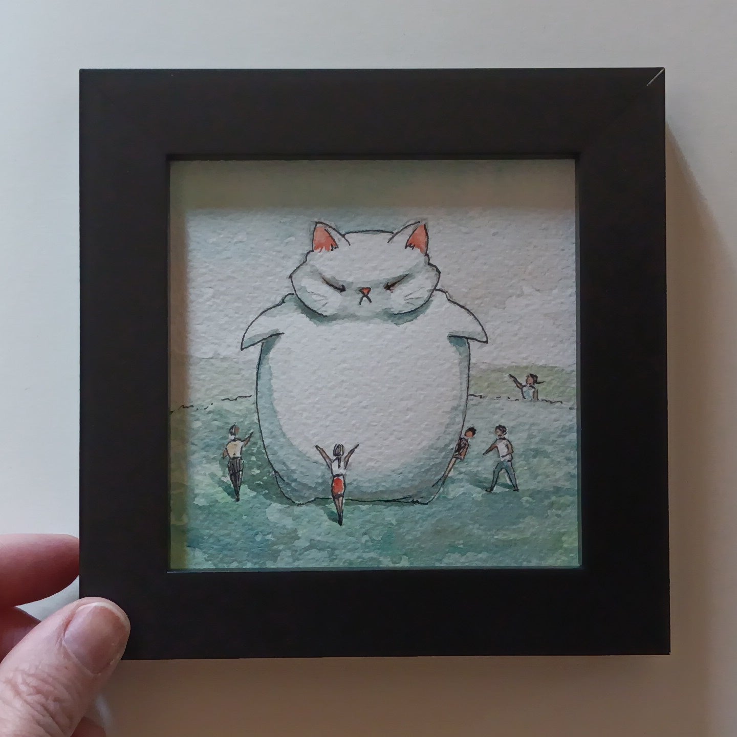 Original Framed Painting - Overlords-Cat Edition
