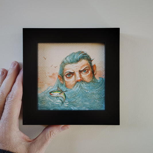 Original Framed Painting- Poseidon