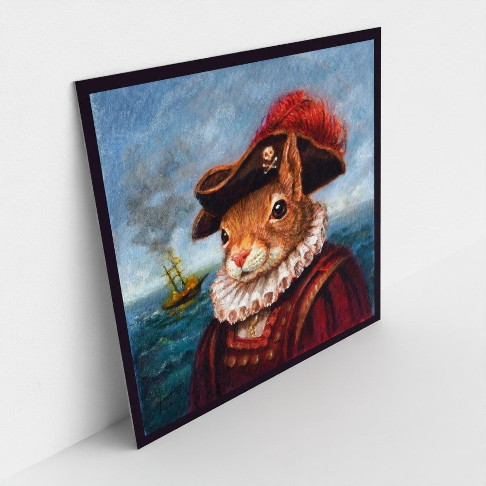 Captain Hardbranch Hits His Mark- Augmented Reality Print- Interactive Art for Your Home