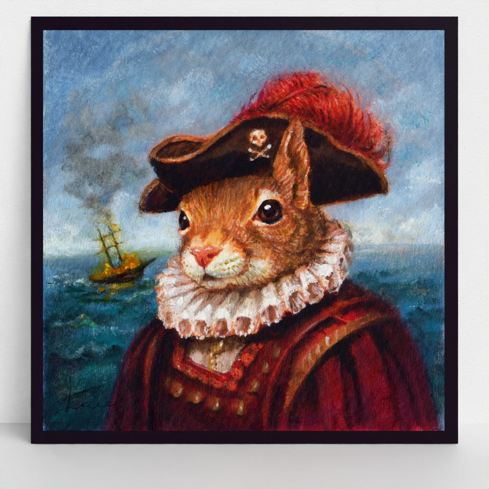 Captain Hardbranch Hits His Mark- Augmented Reality Print- Interactive Art for Your Home
