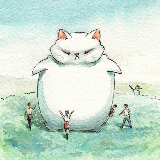 Original Framed Painting - Overlords-Cat Edition
