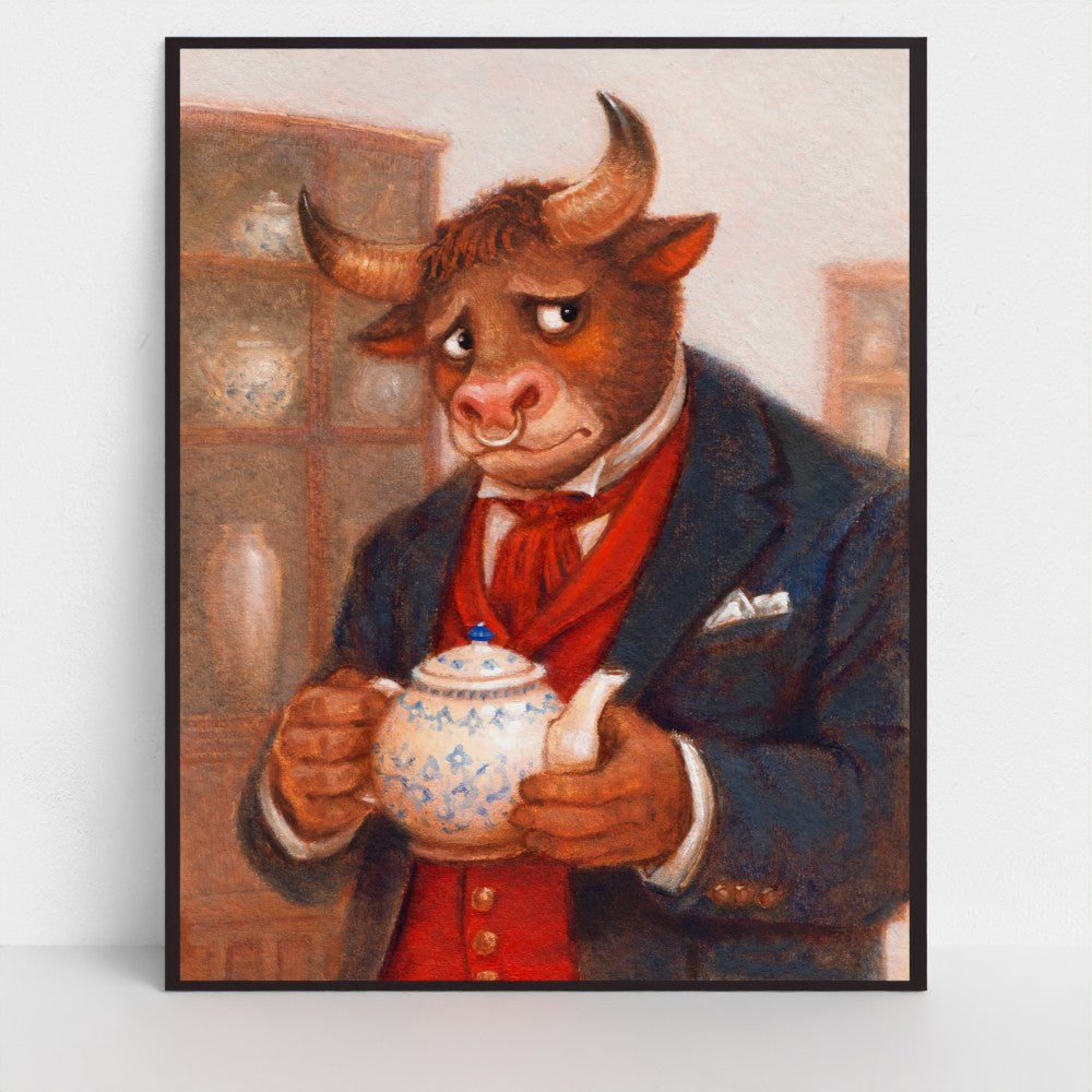 Mr. Oxley Buys a Teapot- Augmented Reality Print- Interactive Art for Your Home