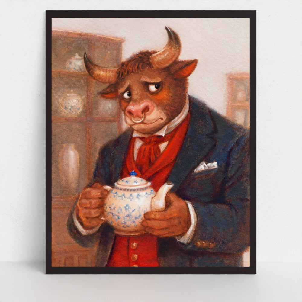 Mr. Oxley Buys a Teapot- Augmented Reality Print- Interactive Art for Your Home