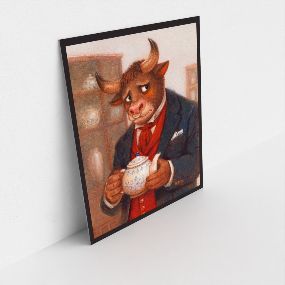 Mr. Oxley Buys a Teapot- Augmented Reality Print- Interactive Art for Your Home