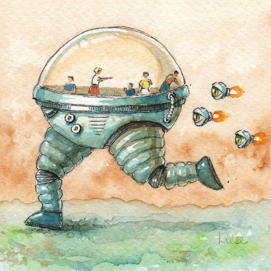 Original Framed Painting-The Getaway