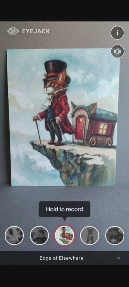 The Edge of Elsewhere- Augmented Reality Print- Interactive Art for Your Home