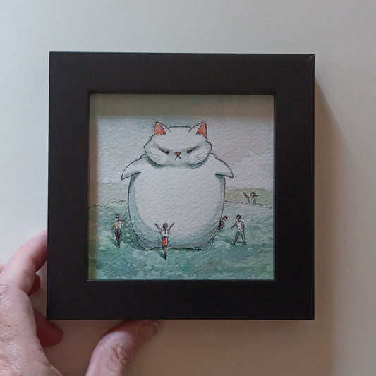 Original Framed Painting - Overlords-Cat Edition