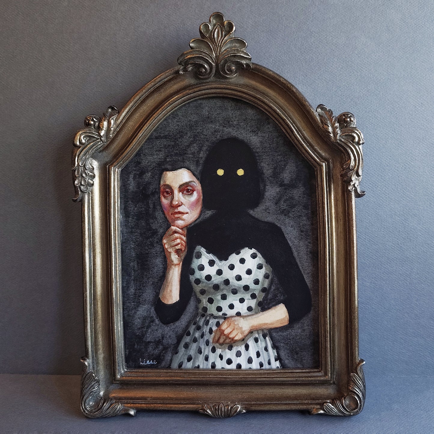 Framed Original Watercolor Painting- Unmasked)