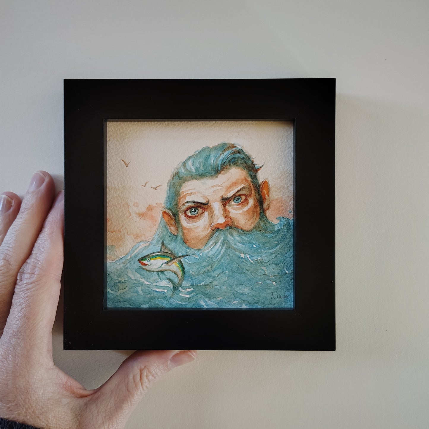 Original Framed Painting- Poseidon